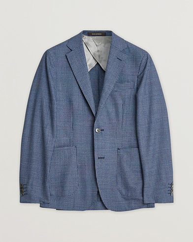 Pre-owned Oscar Jacobson Ferry Check Wool Blazer Multi – Azul