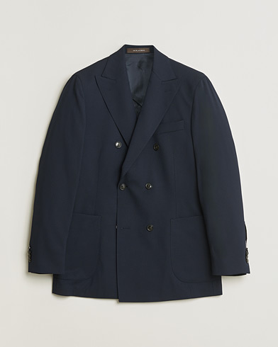 Pre-owned Oscar Jacobson Farris Patch Blazer Navy 48 – Azul