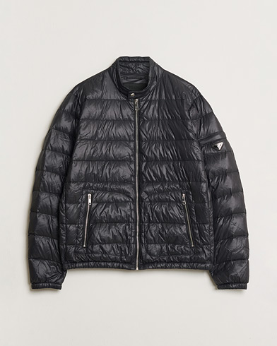 Pre-owned Prada Lightweight Nylon Down Jacket Black 54 – Negro