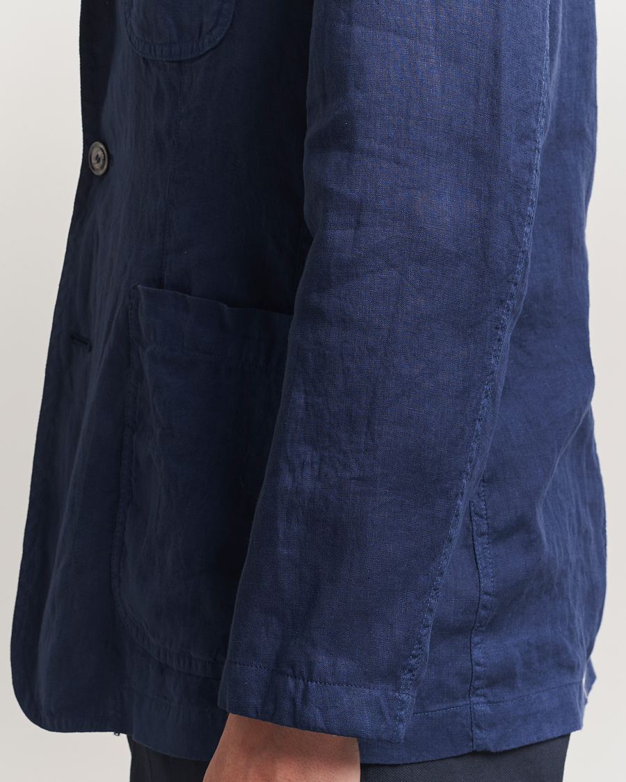 Hombres | Blazers | Aspesi | Samuraki Linen Blazer Navy