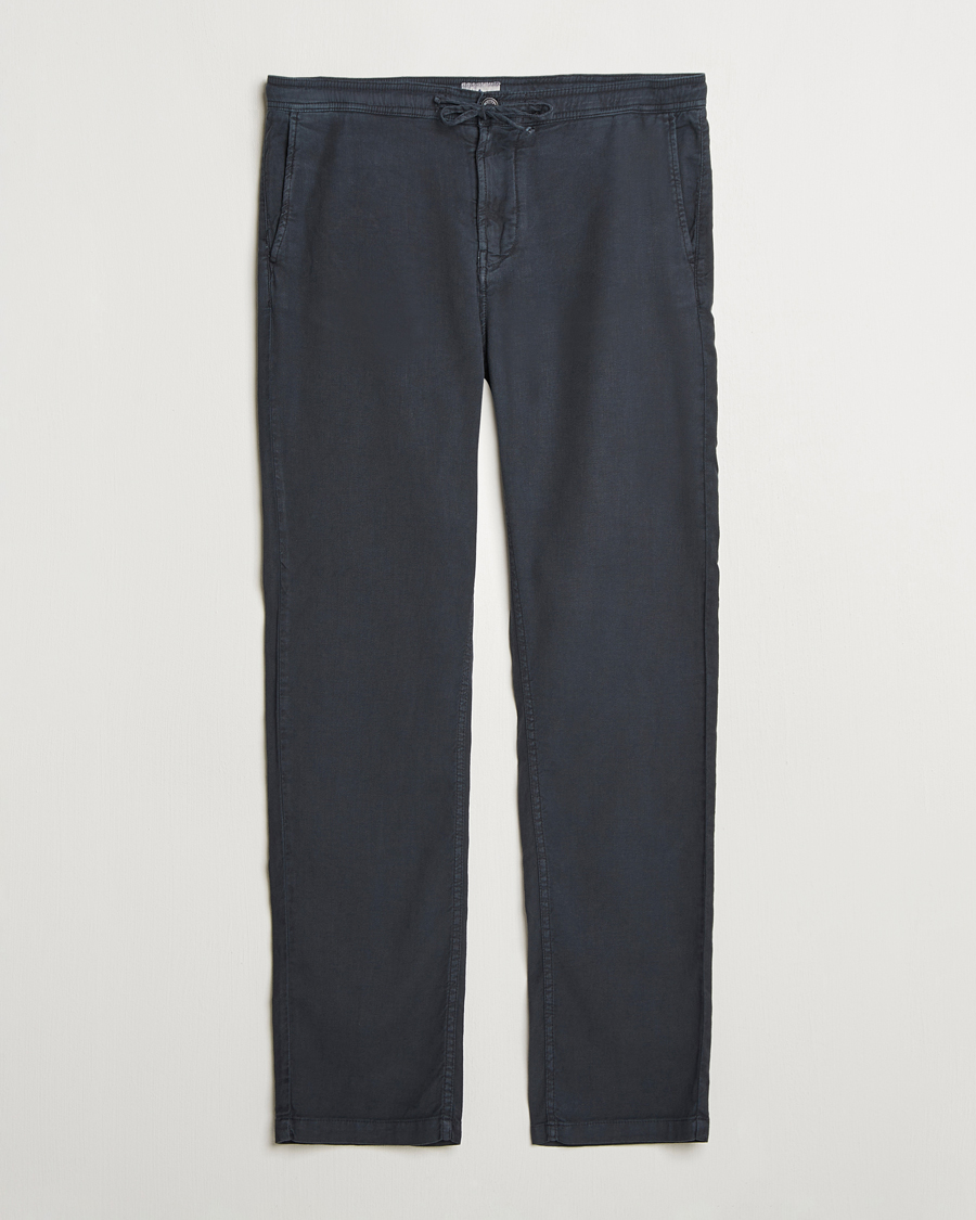 Hombres | Pantalones | Morris | Fenix Linen/Cotton Trousers Blue