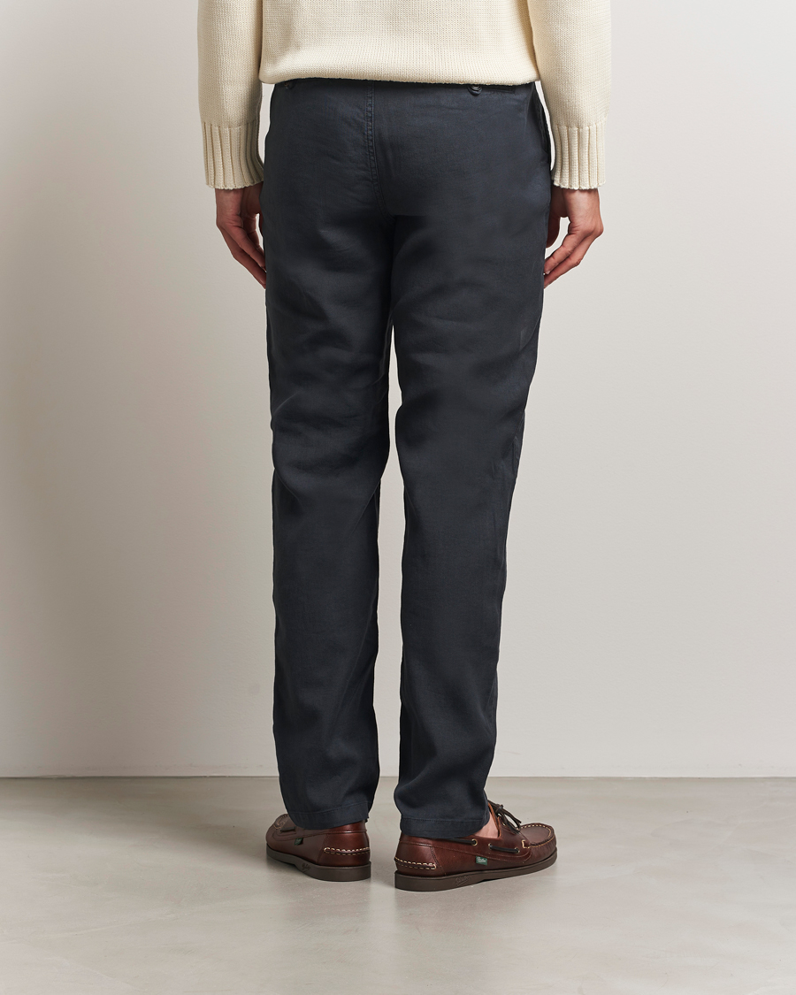 Hombres | Pantalones | Morris | Fenix Linen/Cotton Trousers Blue