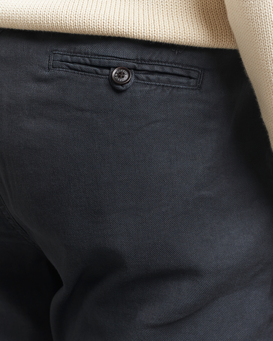 Hombres | Pantalones | Morris | Fenix Linen/Cotton Trousers Blue