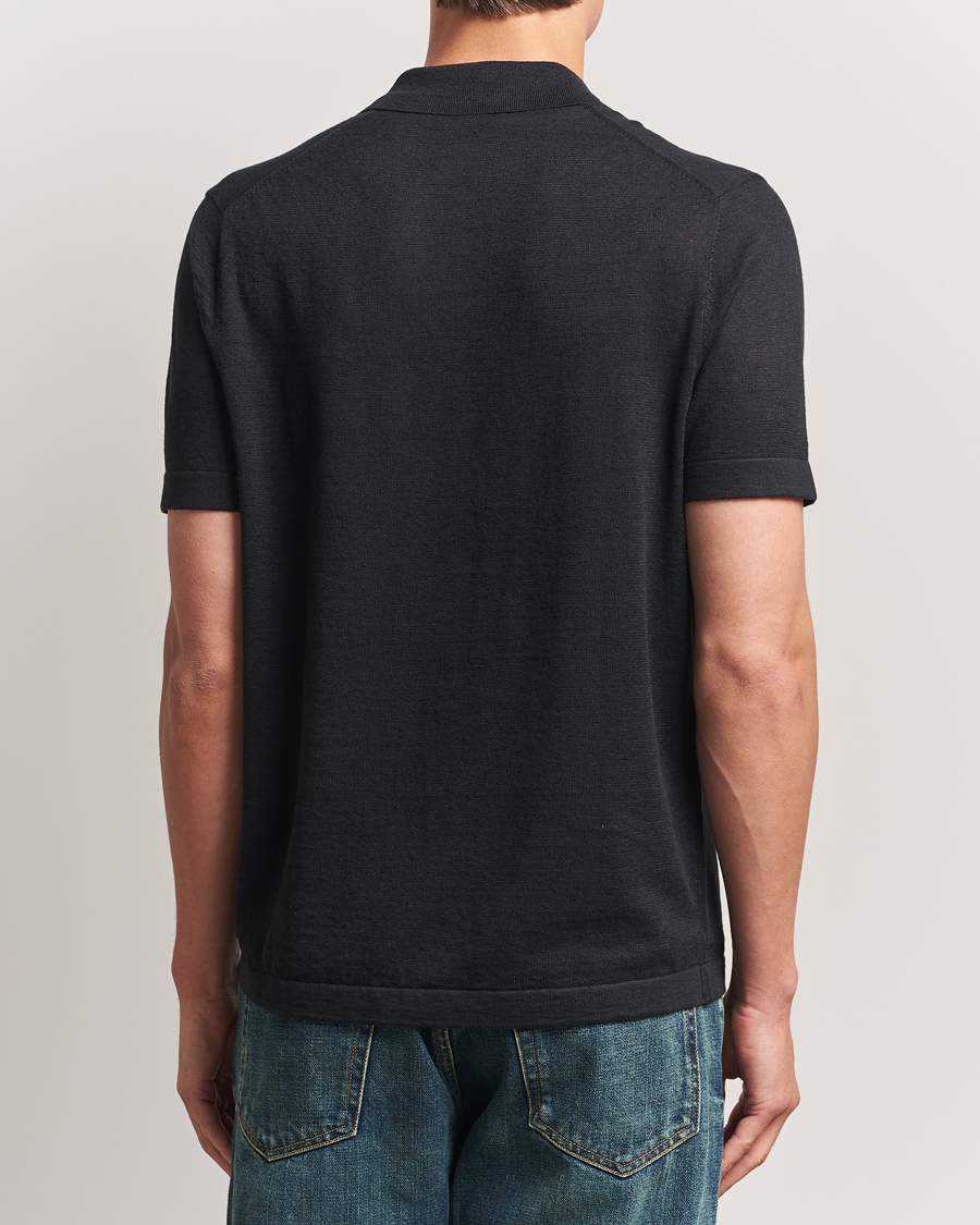 Hombres | Polos | LES DEUX | Emmanuel Knit Polo Black