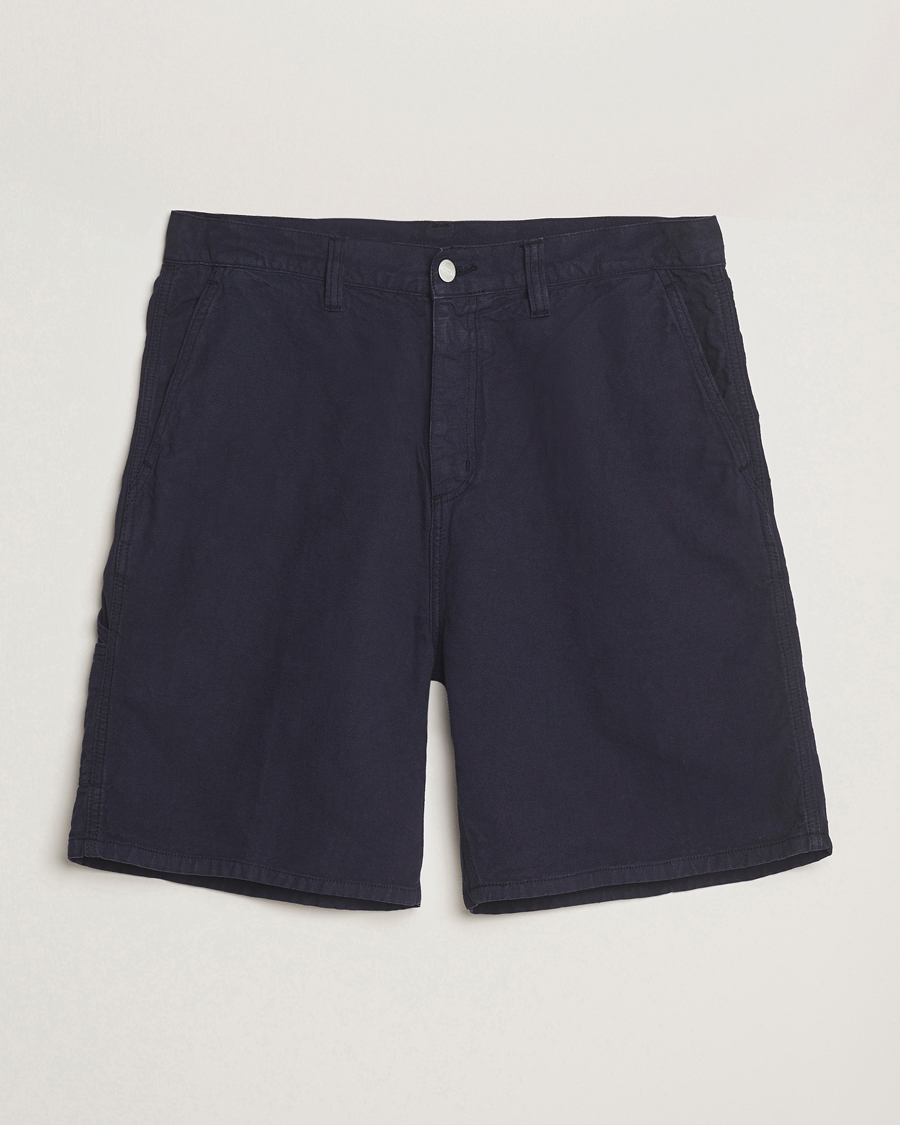 Hombres | Pantalones cortos | Carhartt WIP | Walter Single Knee Cotton/Linen Short Dark Navy