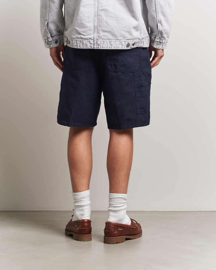 Hombres | Pantalones cortos | Carhartt WIP | Walter Single Knee Cotton/Linen Short Dark Navy