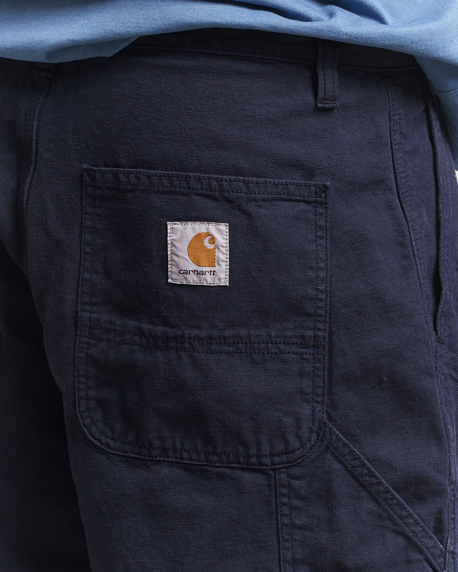 Hombres | Pantalones cortos | Carhartt WIP | Walter Single Knee Cotton/Linen Short Dark Navy