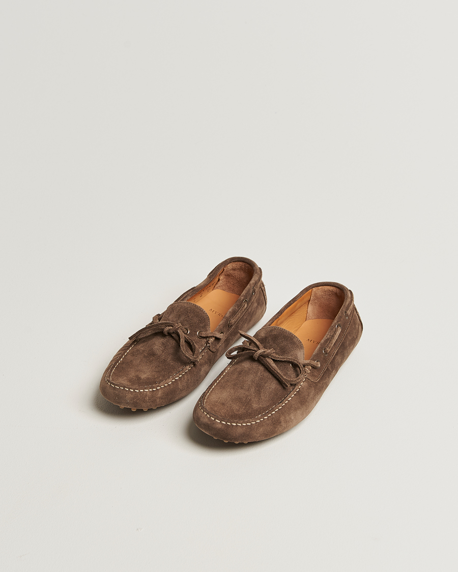 Hombres | Mocasines | Myrqvist | Tofta Car Shoe Taupe Suede