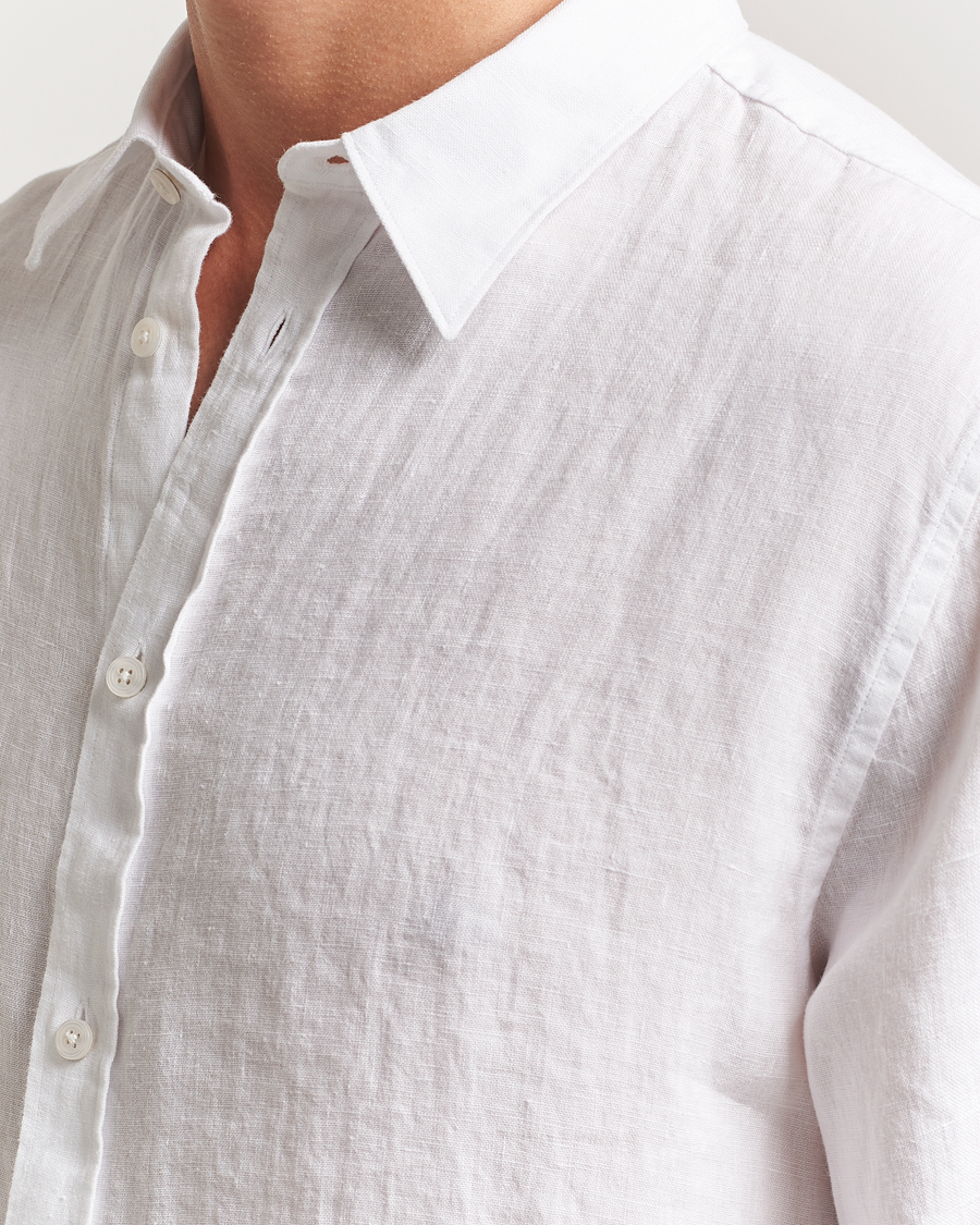 Hombres | Camisas | J.Lindeberg | Linen Melange Shirt White