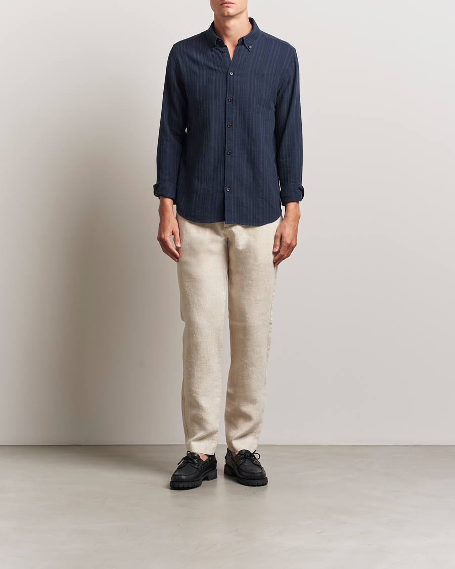 Hombres | Pantalones | NN07 | Theo Linen Trousers Oat