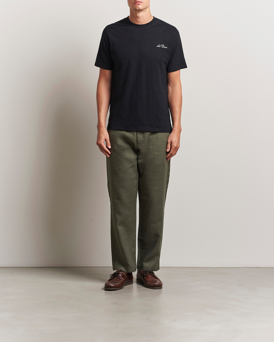 Hombres | Pantalones | NN07 | Aden Regular Fit Linen Trousers Croc Green