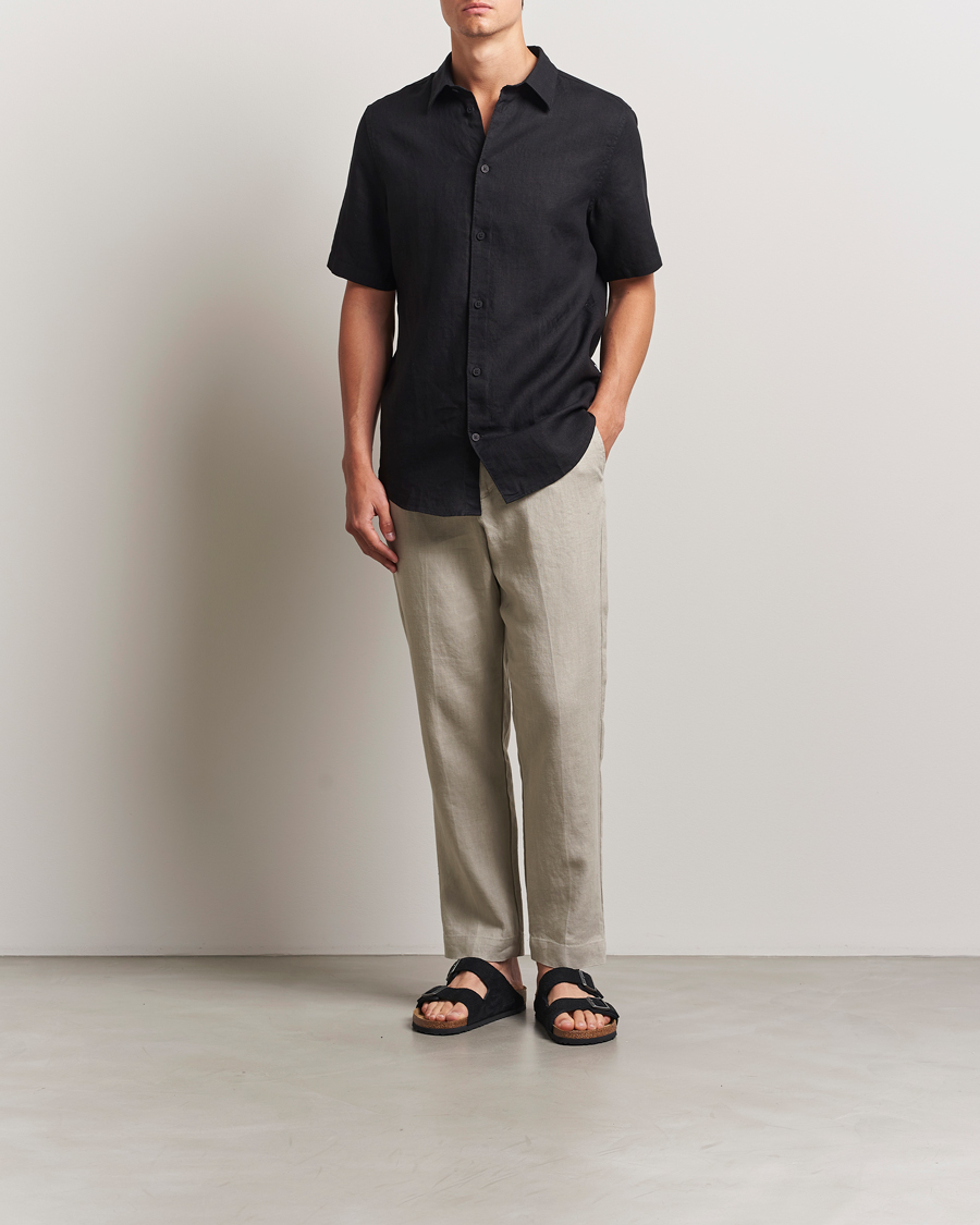 Hombres | Pantalones | NN07 | Billie Linen Drawstring Trousers Fog