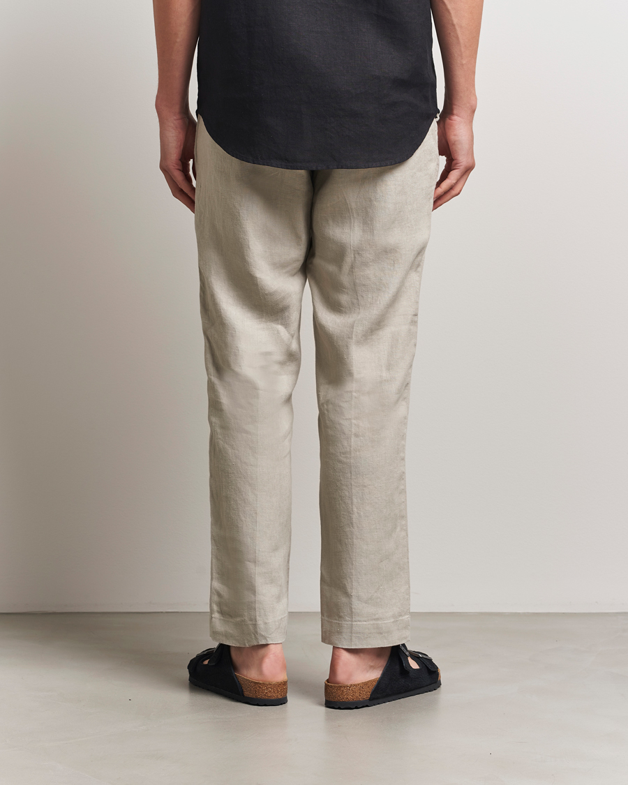 Hombres | Pantalones | NN07 | Billie Linen Drawstring Trousers Fog
