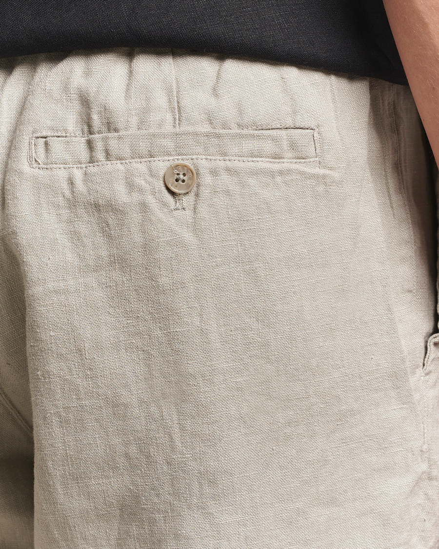 Hombres | Pantalones | NN07 | Billie Linen Drawstring Trousers Fog