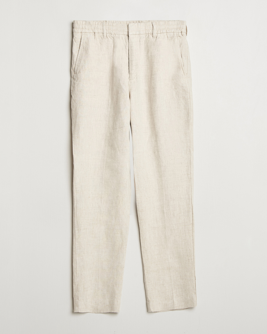 Hombres | Pantalones | NN07 | Billie Linen Drawstring Trousers Oat