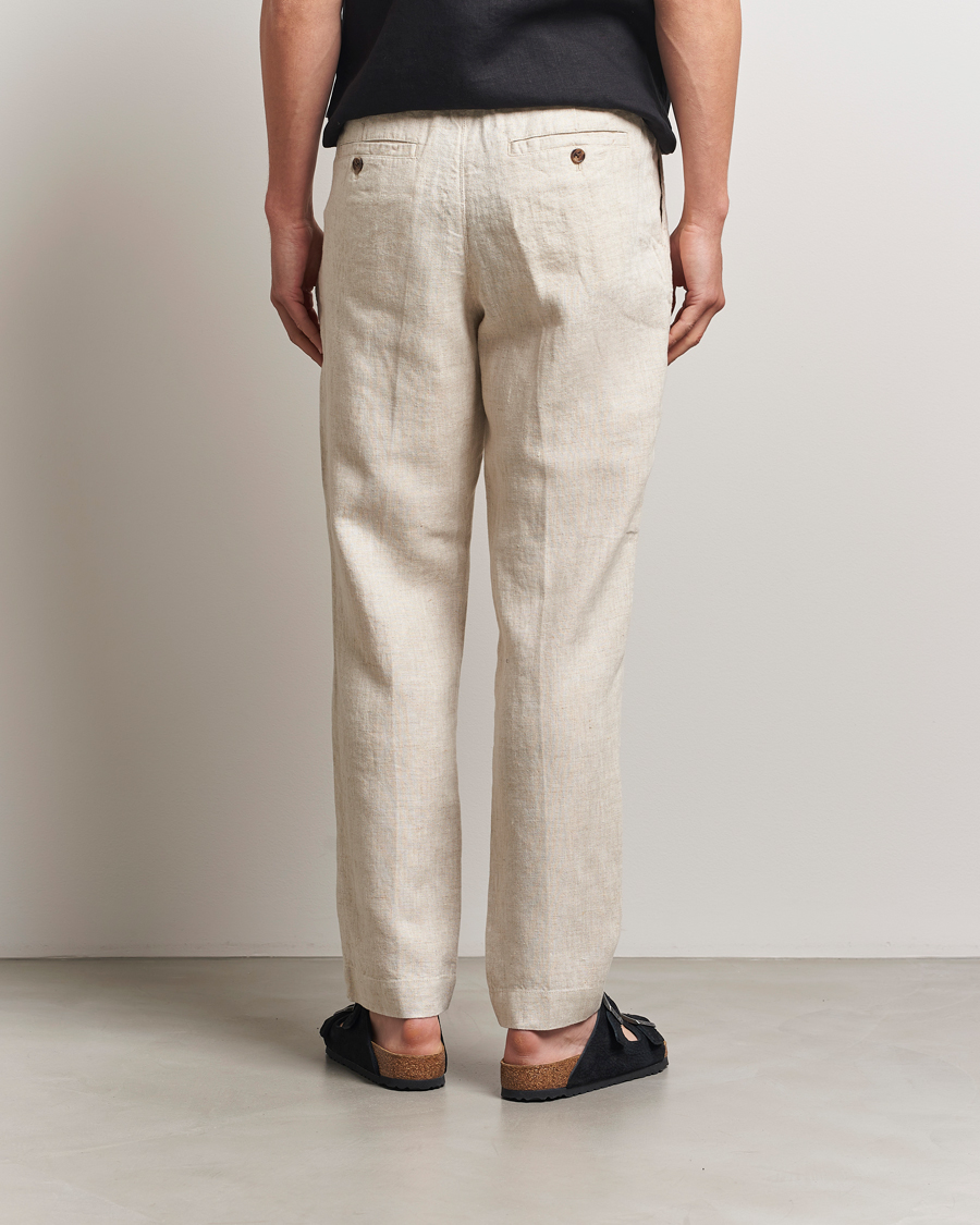 Hombres | Pantalones | NN07 | Billie Linen Drawstring Trousers Oat