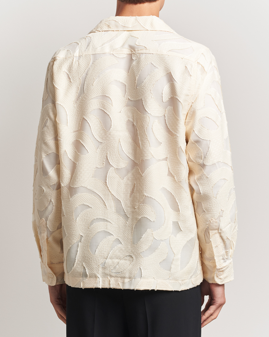 Hombres | Camisas | NN07 | Hank Fil-Coupé Jacquard Overshirt Off White