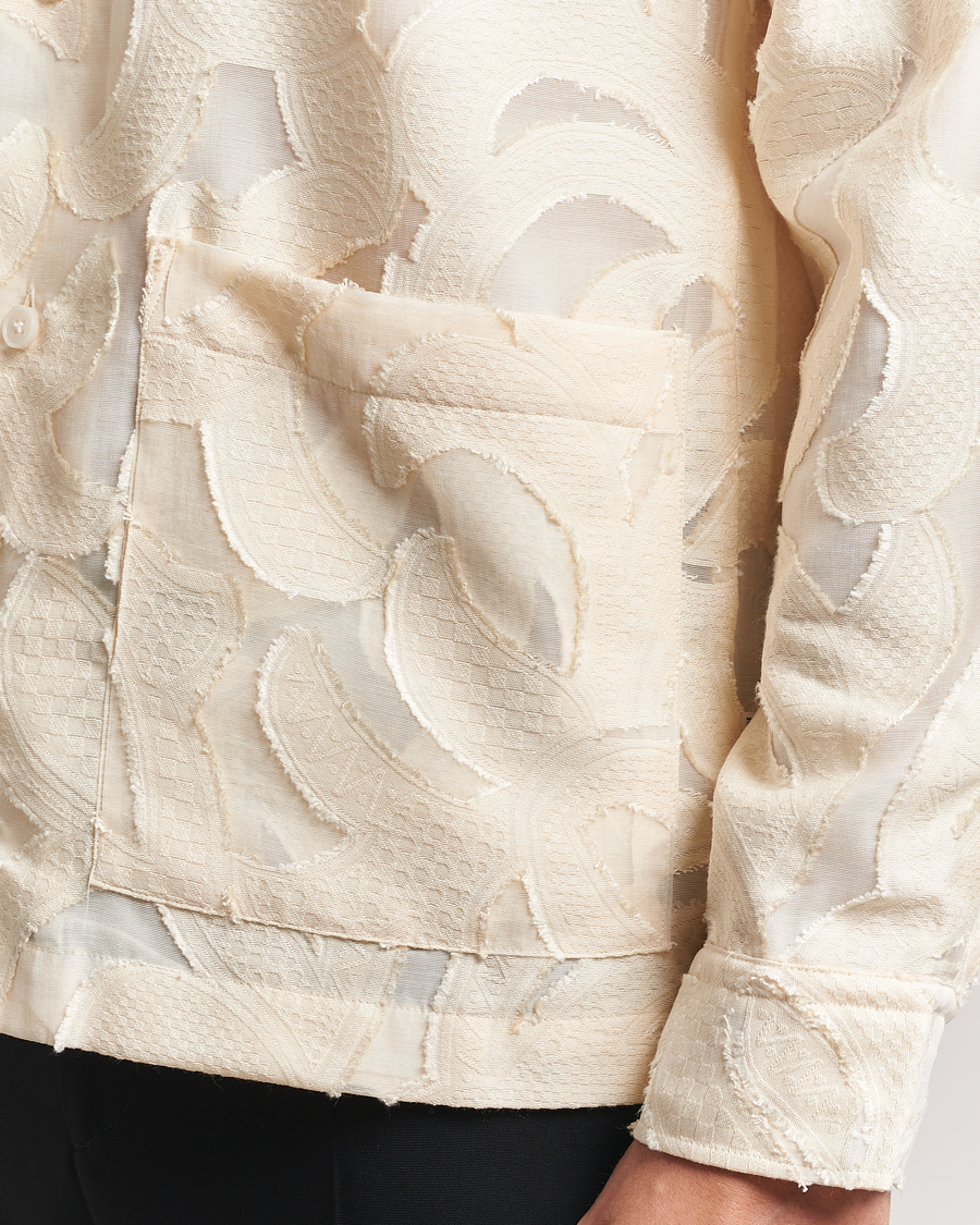 Hombres | Camisas | NN07 | Hank Fil-Coupé Jacquard Overshirt Off White