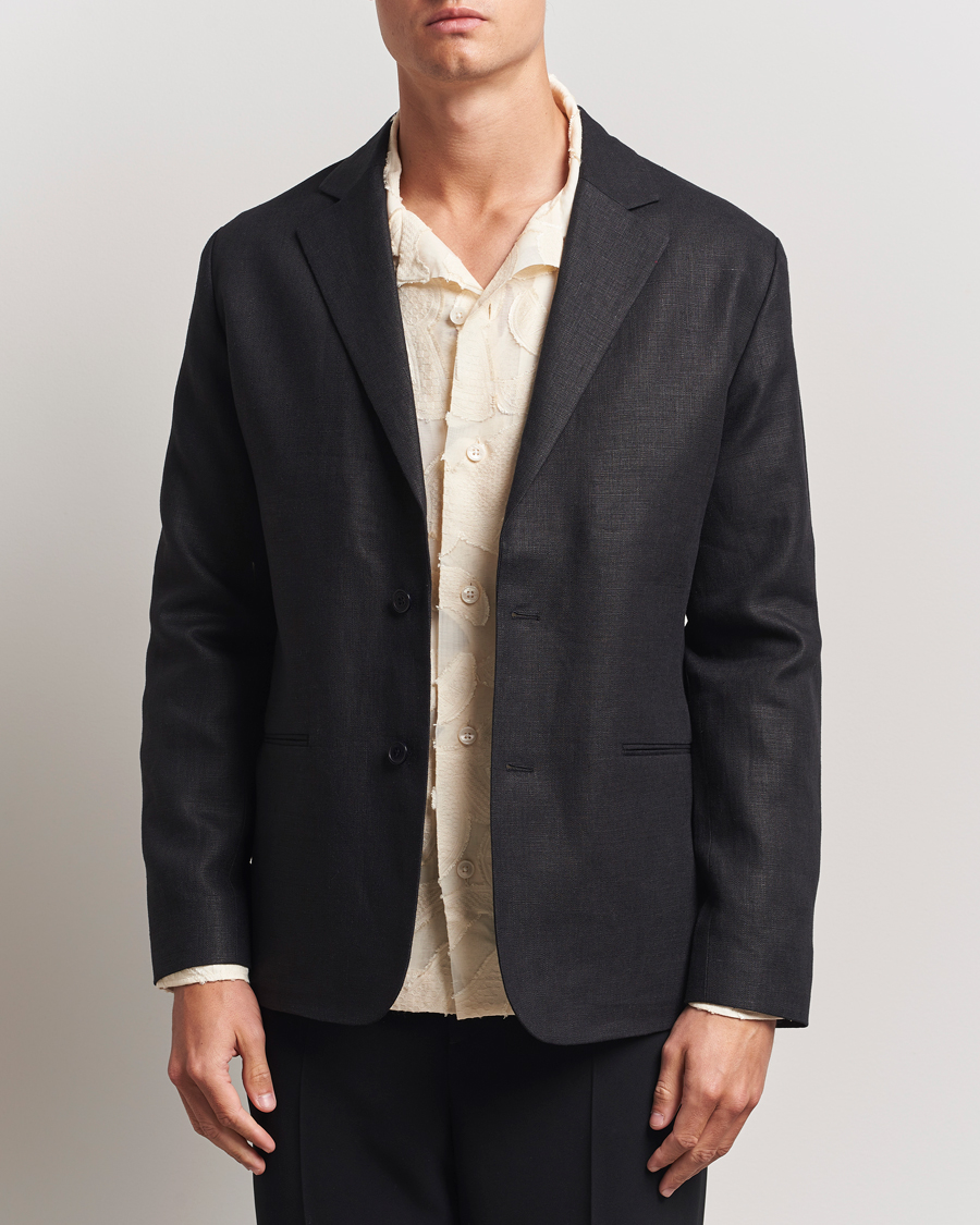 Hombres | Blazers | NN07 | Timo Linen Blazer Black