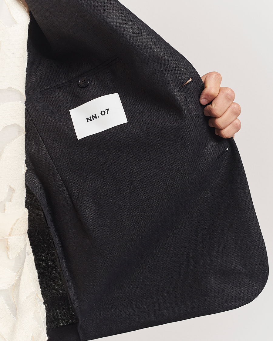 Hombres | Blazers | NN07 | Timo Linen Blazer Black