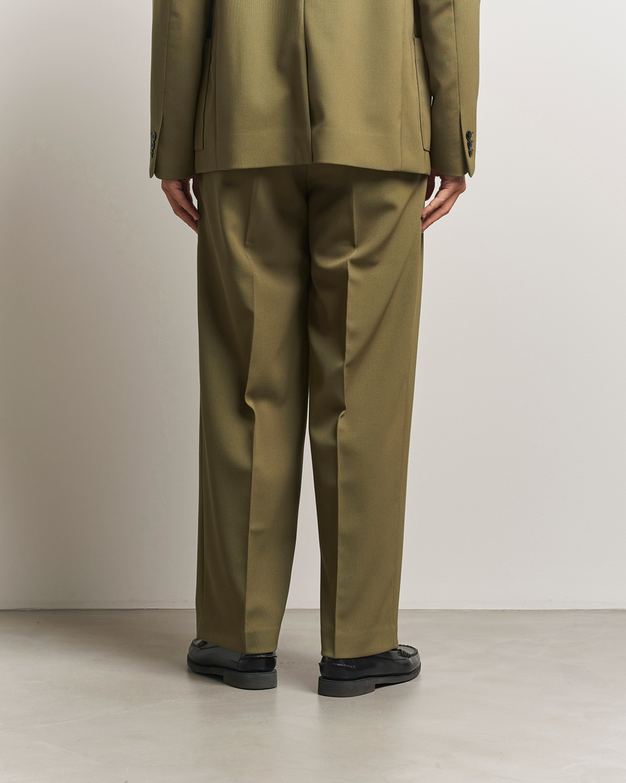 Hombres | Pantalones | NN07 | Justin Double Pleated Suit Trousers Firene Green