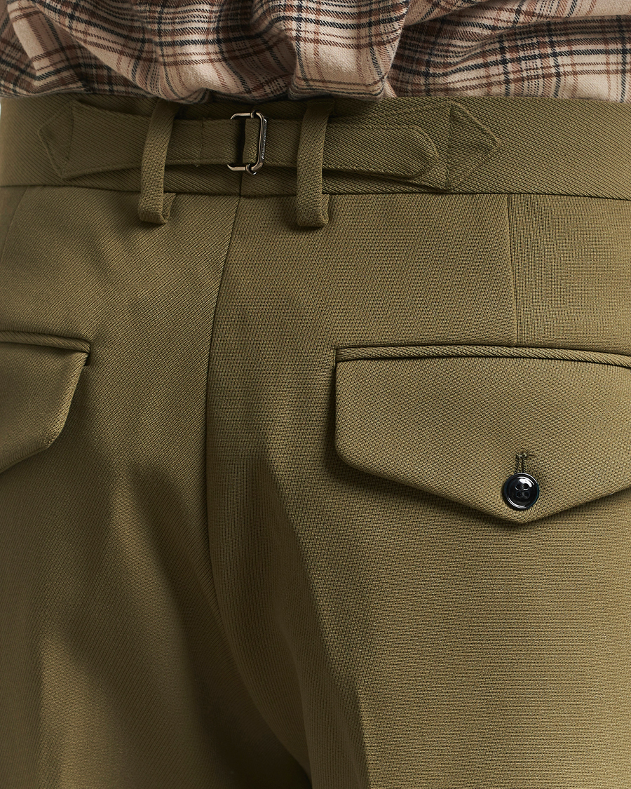 Hombres | Pantalones | NN07 | Justin Double Pleated Suit Trousers Firene Green