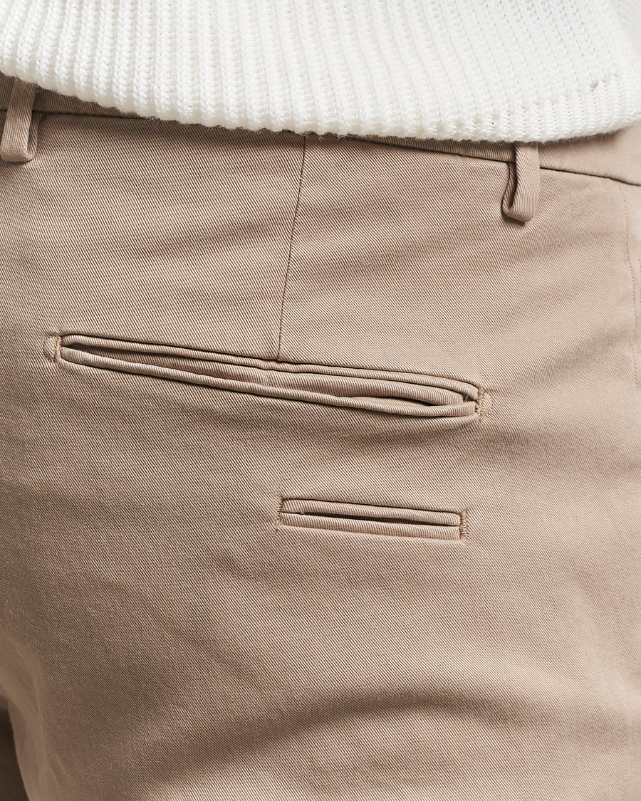 Hombres | Pantalones | Briglia 1949 | Slim Fit Cotton Stretch Chino Beige