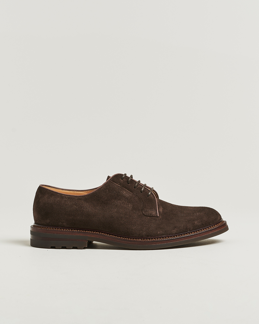Hombres | Zapatos derby | Brunello Cucinelli | Plain Toe Derby Dark Brown Suede