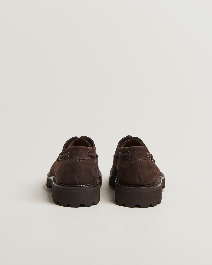 Hombres | Zapatos derby | John Lobb | Tide Moc Toe Derby Dark Brown Nubuck