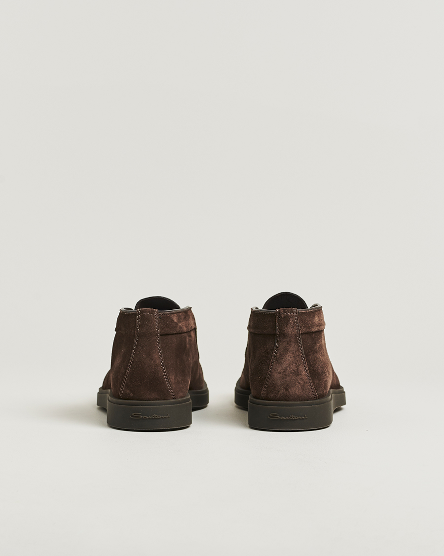 Hombres | Botas | Santoni | Detroit Chukka Boots Dark Brown Suede