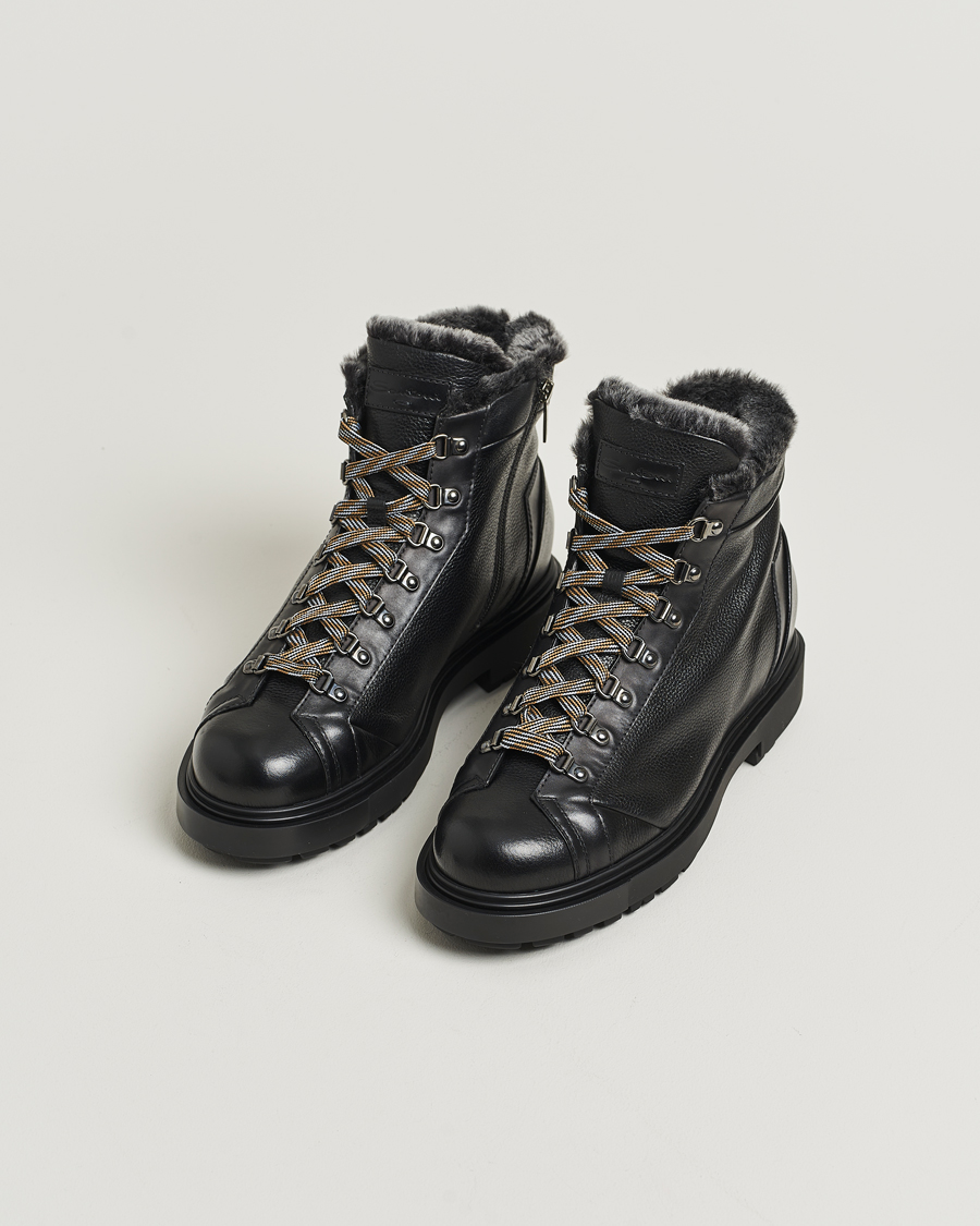 Hombres | Botas | Santoni | St Moritz Winter Boots Black Calf