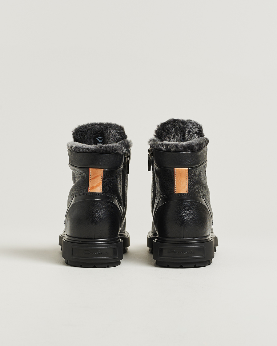 Hombres | Botas | Santoni | St Moritz Winter Boots Black Calf
