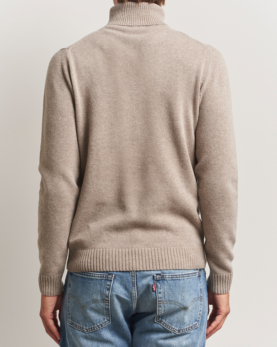 Hombres | Jerséis y prendas de punto | Stenströms | Brushed Merino Rollneck Light Brown