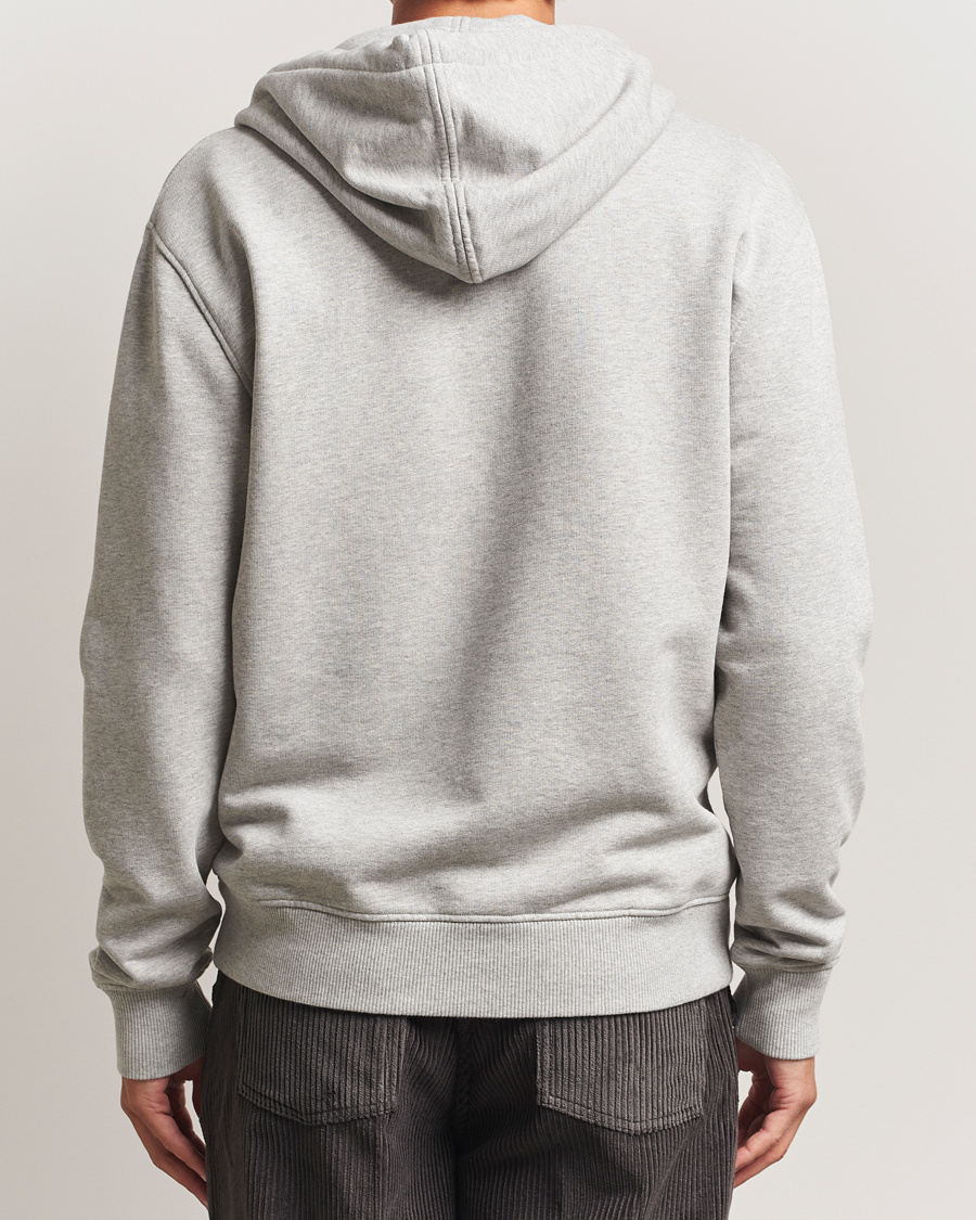 Hombres | Jerséis y prendas de punto | AMI | Black Heart Logo Full Zip Hoodie Grey Heather