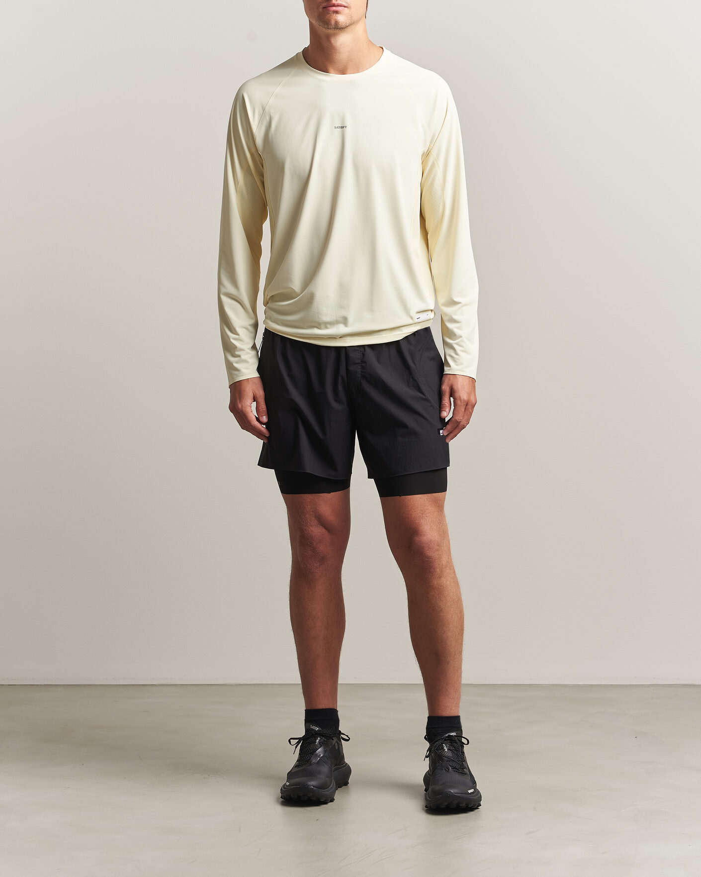 Hombres | Camisetas | Satisfy | AuraLite UV Long Sleeve T-Shirt Transparent Yellow