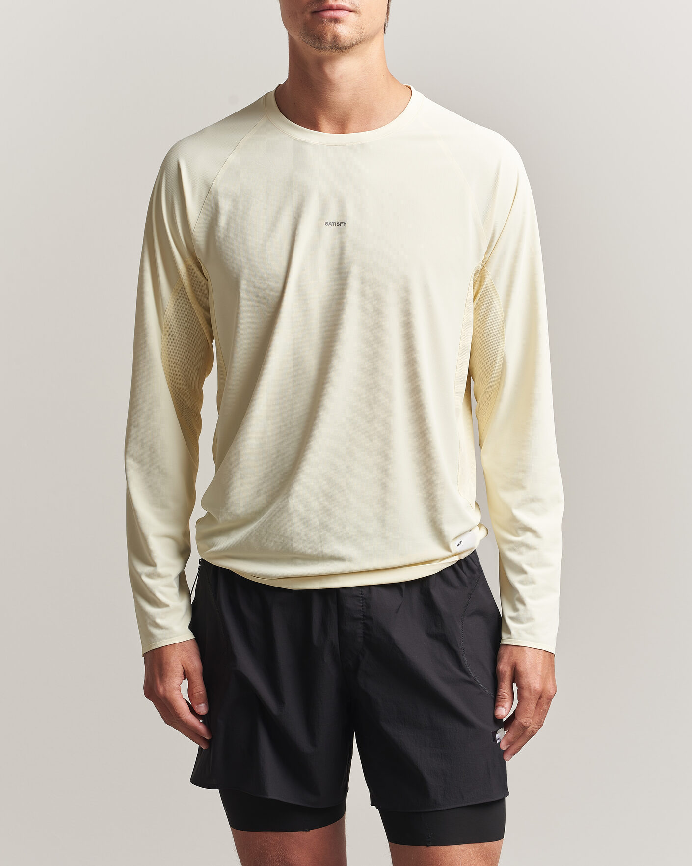 Hombres | Camisetas | Satisfy | AuraLite UV Long Sleeve T-Shirt Transparent Yellow
