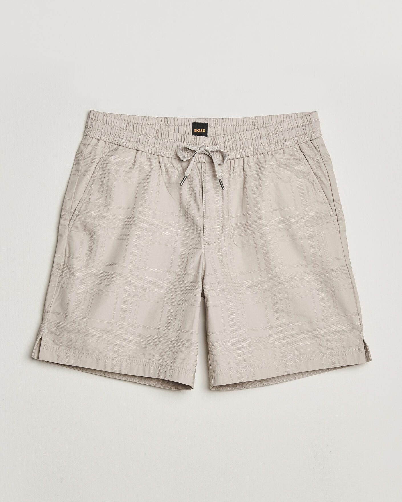 Hombres | Pantalones cortos | BOSS ORANGE | Sandrew Cotton Drawstring Shorts Open Grey