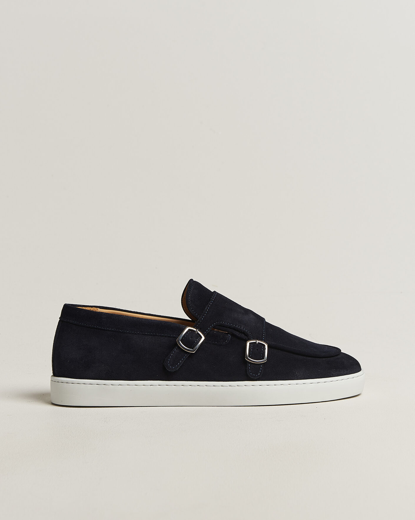 Hombres | Mocasines | Fliteless | Suede Monk Strap Sneaker Loafer Navy