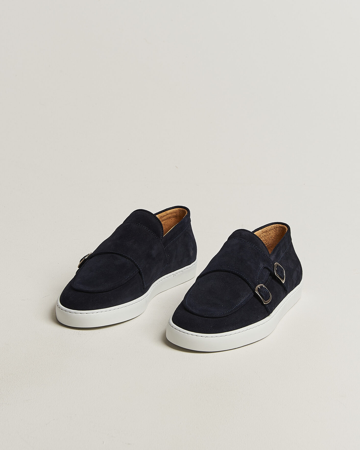 Hombres | Mocasines | Fliteless | Suede Monk Strap Sneaker Loafer Navy