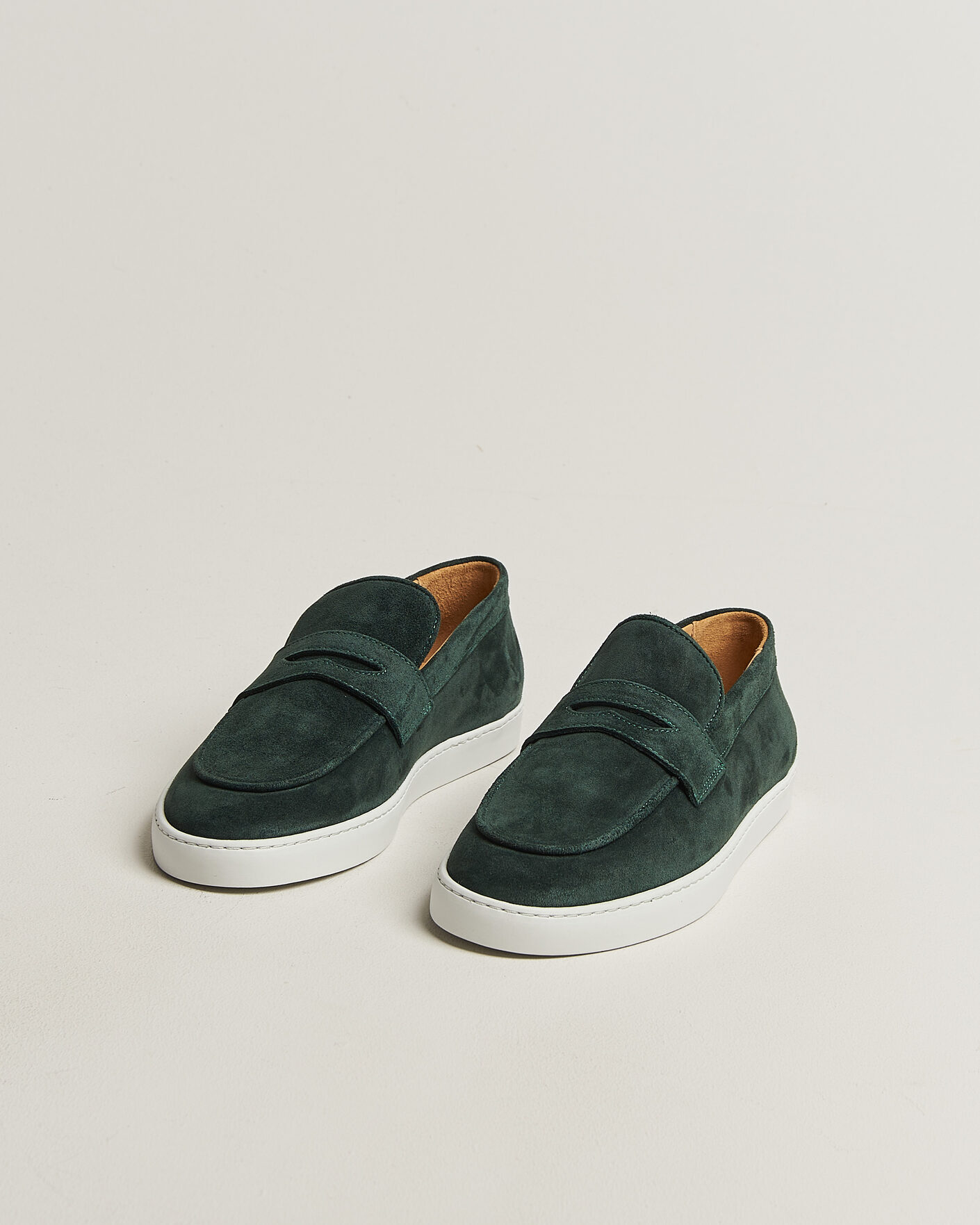 Hombres | Mocasines | Fliteless | Suede Penny Sneaker Green