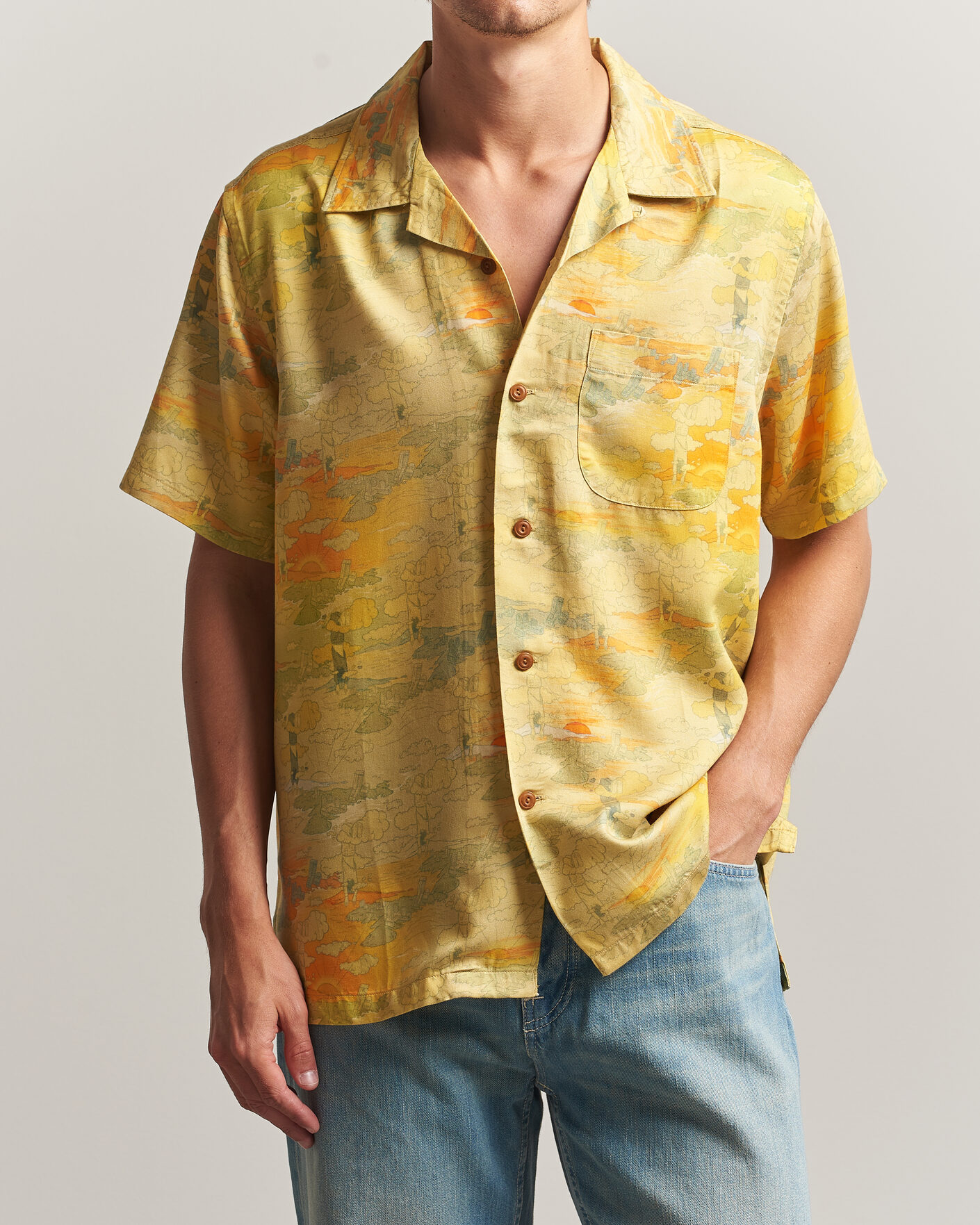 Hombres | Camisas | Nudie Jeans | Arvid Hawaii Shirt Drift Away