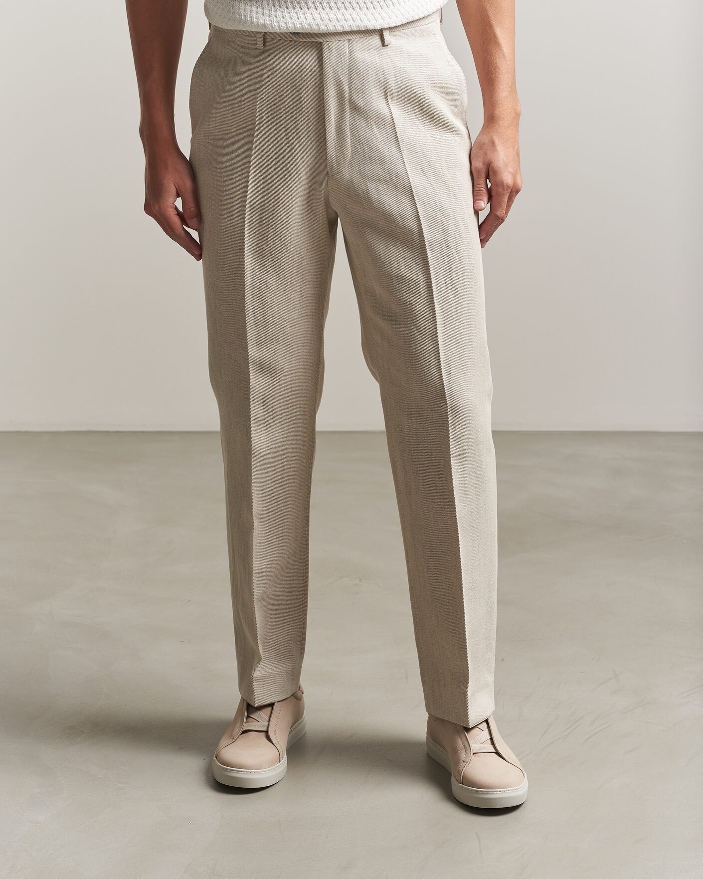 Hombres | Zapatillas | Myrqvist | Alnö Monochrome II Sneakers Beige Nubuck