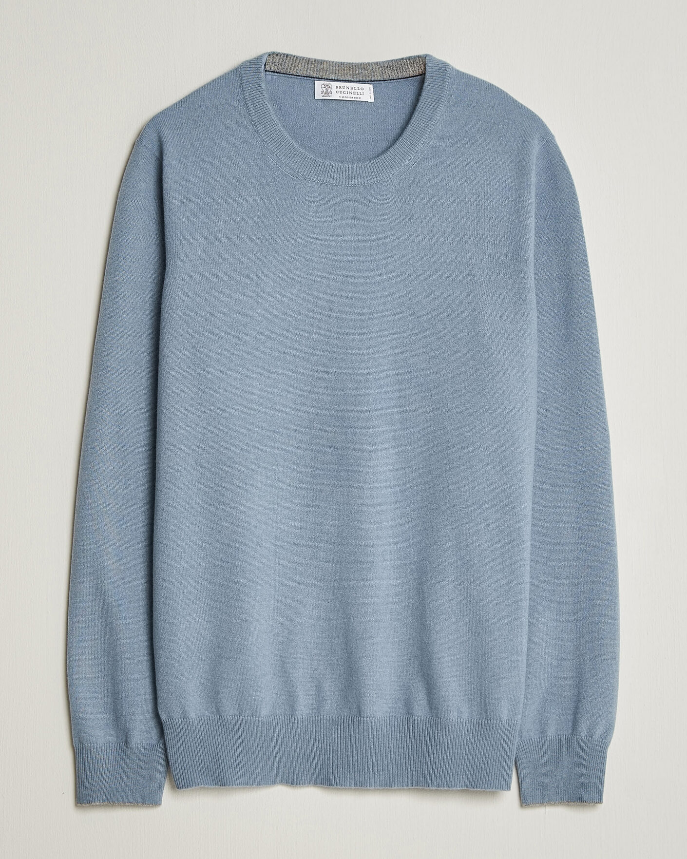 Hombres | Jerséis y prendas de punto | Brunello Cucinelli | 2 Ply Cashmere Pullover Denim Blue