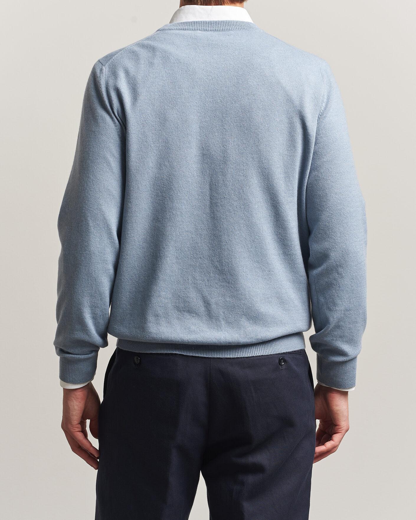 Hombres | Jerséis y prendas de punto | Brunello Cucinelli | 2 Ply Cashmere Pullover Denim Blue