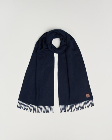 Amanda Christensen Wool Scarf Navy – Azul