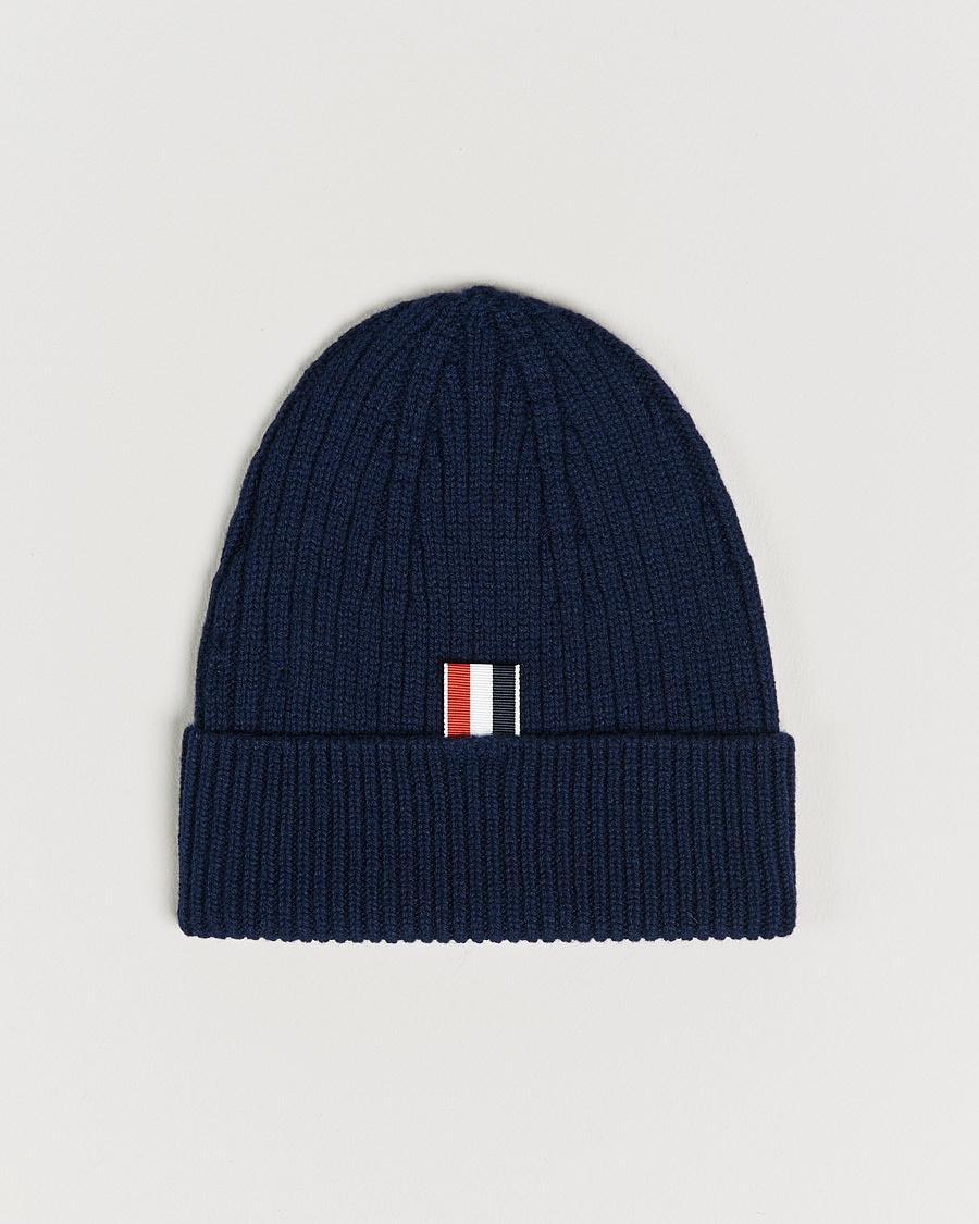Thom Browne Cashmere Rib Hat Navy – Azul