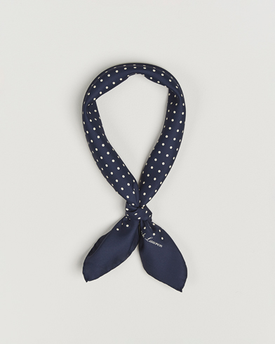 Ralph Lauren Purple Label Printed Dot Scarf Navy – Azul