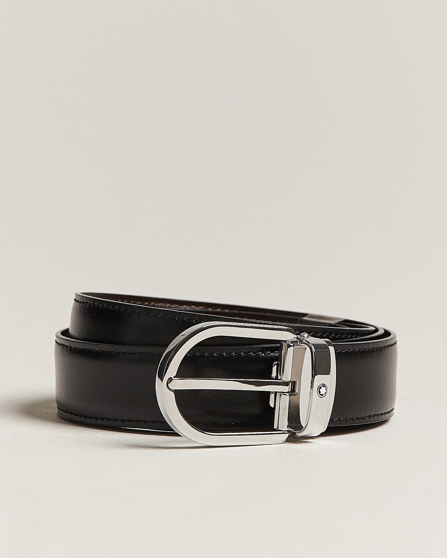 Montblanc Reversible Horseshoe Buckle 30mm Belt Black/Brown – Marrón