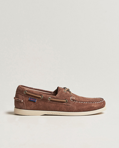 Sebago Docksides Suede Boat Shoe Dark Brown – Marrón