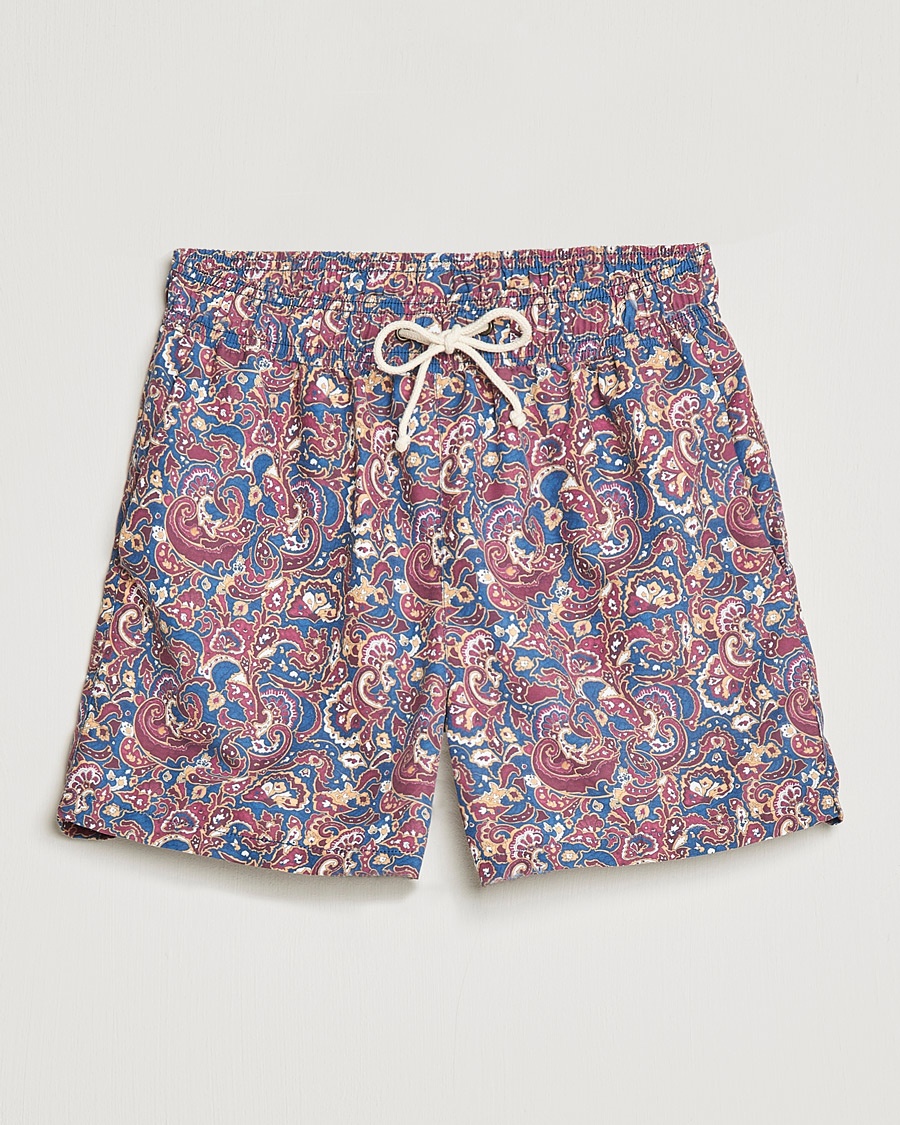 Ripa Ripa Mediterraneo Printed Swimshorts Petrol/Bordeaux – Rojo